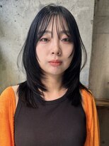 サイン 渋谷(SIGN)&nbsp;韓国ヘアーハッシュカットレイヤーカットグレージュブリーチ無し