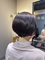 ワ ヘアー(wa-hair)&nbsp;マッシュショートボブ　髪質改善　ミニボブ　ベージュカラー　艶