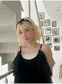 波巻きボブ/ボブ　ウェーブヘア
