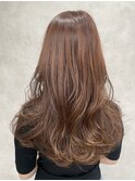 アプリコットオレンジくびれヘアハイライトカラー熊本