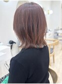 Say.外ハネボブくびれボブ切りっぱなしボブピンクパープル表参道