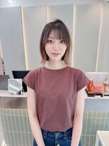 ロンドリゼル 札幌(Lond RiseL) オリーブグレー/前髪/ボブ/マロンベージュ/レイヤーカット/小顔