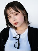 外ハネ×くびれボブヘアミディ