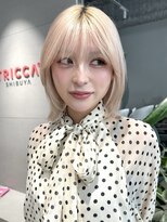 トリッカ シブヤ(TRICCA SHIBUYA)&nbsp;切りっぱなしボブ結べるボブミディアムボブ大人ボブ外ハネ