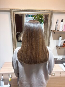 ヘアーズファイン(hair's fine) 秋カラー◎髪質改善ストレート×ロング/ベージュ艶髪