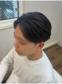 メンズセンターパート