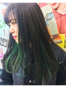 トロニー(TLONY) TLONY渋谷hori インナーカラー グリーン