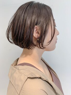 テトヘアー(teto hair) short(ショートボブ、ハイライト、グレーベージュ)