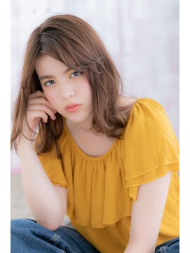 ミック 日暮里店(miq) かき上げルーズ感が色っぽい*センターパートの無造作セミディb