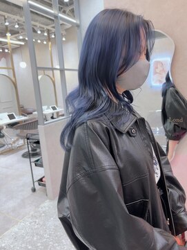 ロンド レア 天神大名店(Lond Le’a) ダブルカラー/インナーカラー/イヤリングカラー/前髪カット/大名