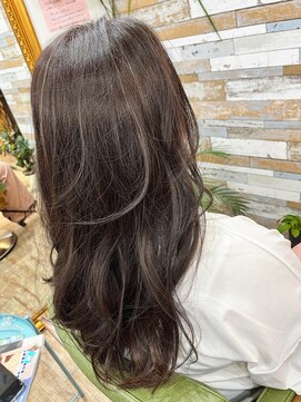 ハウオリ ヘアーワークス(Hauoli hair works) 暗髪×ヴァイオレットグレー