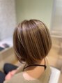 ヘアブロス 水戸店(hair BROS)&nbsp;ショートボブとハイライトカラーで立体感のあるスタイル[カット]