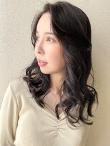 オウルヘアー(Owl hair) 大人かわいい/ロング/かき上げ前髪/ラベンダー