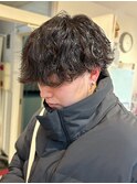 メンズ刈り上げマッシュ波巻きスパイラルパーマ☆横浜
