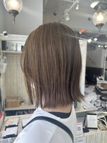 インパークス 西新井店(INPARKS)&nbsp;外ハネボブ/ブリーチなし/オリーブベージュ