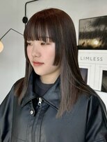 リムレス(LIMLESS) ミディアム顔周りレイヤーおくれ毛前髪万代新潟