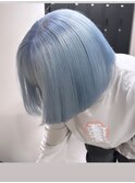 9258ニュアンスカラーブルージュブルーシルバータンバルモリボブ
