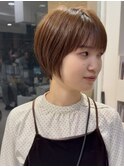 ショートカット×ひし形ショートボブ×前髪あり30代40代50代