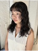 【 sayaca 】姫カットレイヤー　スパイラルパーマ　ハードパーマ