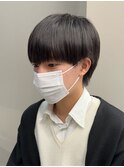 黒髪マッシュナチュラルマッシュメンズヘア韓国ツーブロック