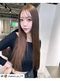 シャイニーブラウンストレート/名古屋/髪質改善/レイヤーカット