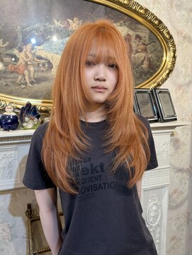 ユウハウスアリス(YUHOUSE ALICE) レイヤーカット×オレンジ
