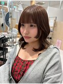 ハッシュカット/姫カット/クラゲヘアー/くびれヘア/ベージュ