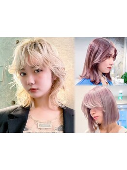 インナーカラーやハイライト、ヘアダメージを最小限に抑える"髪質改善カラー"で艶々な仕上がり[原宿表参道]