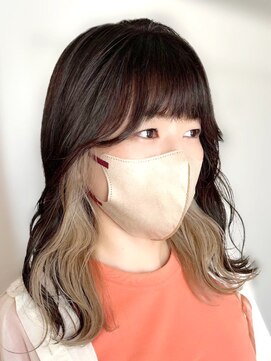 ロッカヘアエジェ(ROCCA hair eje.) デザインカラーフェイスフレーミング×ミルクベージュ