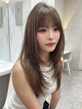 ロンド マーレ 天神大名店(Lond mare) 黒髪/オリーブグレー/小顔/ココアベージュ/レイヤーカット