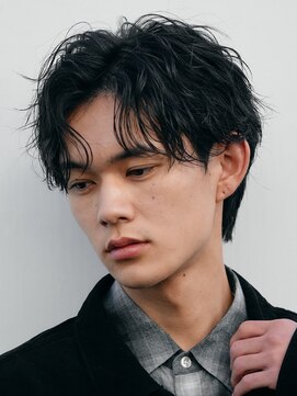 レタッチバイフィフス(RETOUCH by fifth) 原宿センターパートウルフメンズ緩めシャドウパーマルーズパーマ