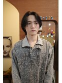 メンズセンターパートカルマヘア韓国ヘアニュアンスパーマ岡山