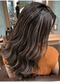 大人レイヤーカット白髪ぼかし脱白髪染め40代50代60代