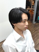 kaming 【大人メンズ】黒髪ニュアンスパーマで魅せるセンターパート