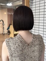 ハロウ&nbsp;岡山ボブブラウンカラー透明感カラー髪質改善トリートメント