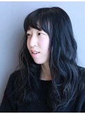 ナチュラル黒髪ロング