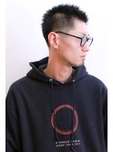 刈り上げフェードスパイキーネープレスショート