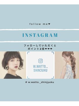 【W-ワット-新宿店 】Instagram始めました☆