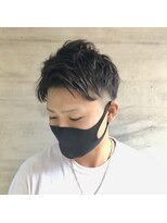 クオリス 上板橋店(QUALIS) ツーブロ刈り上げ無造作束感ショート【アップバング×ビジカジ】