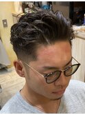 宮城リョータ風 ハードパーマ フェードカット