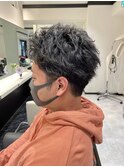 ツーブロック刈り上げスパイラルパーマお客様ヘア☆