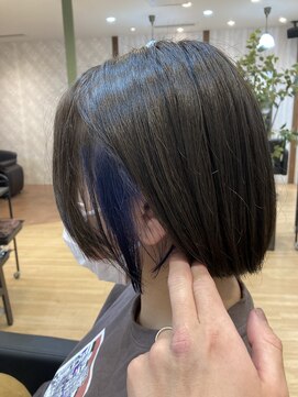 クープ(Coup) 透明感イヤリングカラー+ネイビーブルー