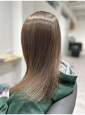 ハイライト×グレージュ艶カラー