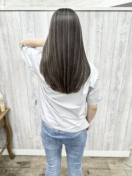 ラッズプラスエイチ(Lads+h) ミルクティーグレージュハイライトカラー