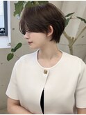 大人似合わせレイヤーカット30代40代50代ショート×アースカラー