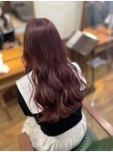 ◎愛されショートボブ艶髪くびレイヤーエモージュピンクベージュ
