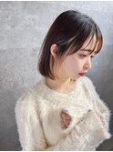 小顔見せショートベージュカラーブリーチしない透明感カラー