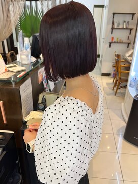 ヘアアンドデイスパ アグー(hair&dayspa AGU) 【横須賀中央 AGU】タッセルボブ ピンクブラウン 秋カラー