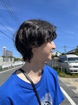 ヘアデザイン ジル(Jill)&nbsp;メンズパーマ/センターパートウルフ