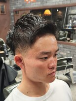 スリーセント 栄(3/cent)&nbsp;フェザーアップ/ダークアッシュ/ニュアンスパーマ/フェード